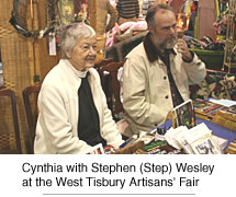 Cynthia with Stephen (Step) Wesley at the West Tisbury Artisans' Fair